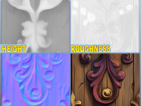 Stylized Wood Seamless Texture CG テクスチャ