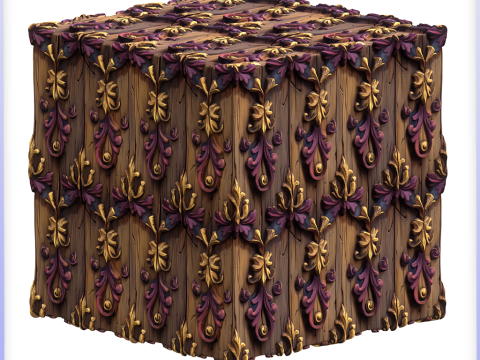 Stylized Wood Seamless Texture CG テクスチャ