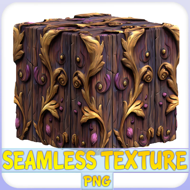 Stylized Wood Seamless Texture CG Textures .c4d .max .obj .3ds .fbx .stl .blend 