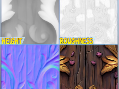 Stylized Wood Seamless Texture CG Tekstury