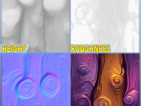 Stylized Wood Seamless Texture CG 텍스쳐