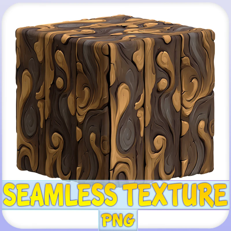 Stylized Wood Seamless Texture CG Textures .c4d .max .obj .3ds .fbx .stl .blend 