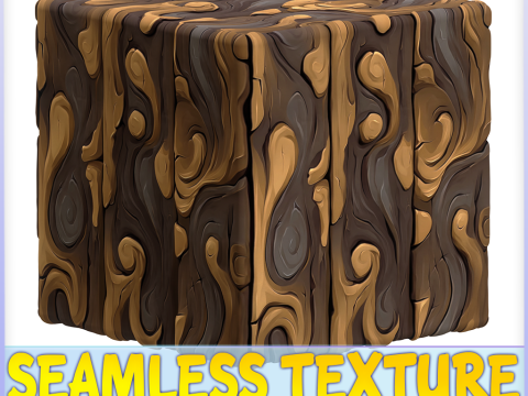 Stylized Wood Seamless Texture CG 纹理