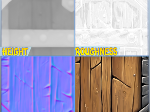 Stylized Wood Seamless Texture CG टेक्स्चर्स