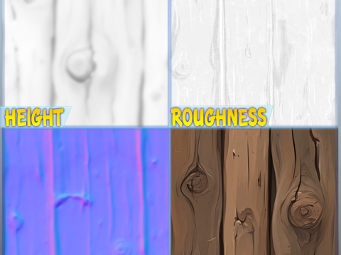 Stylized Wood Seamless Texture CG Textures