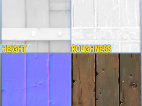 Stylized Wood Seamless Texture Tekstur CG