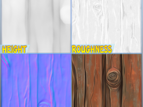 Stylized Wood Seamless Texture CG Textures