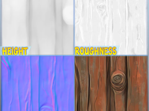 Stylized Wood Seamless Texture CG Textures