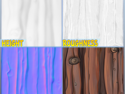 Stylized Wood Seamless Texture CG Textures