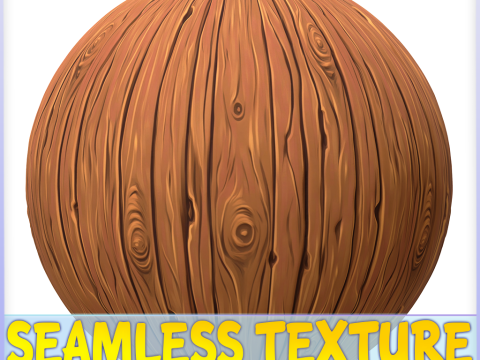 Stylized Wood Seamless Texture CG テクスチャ
