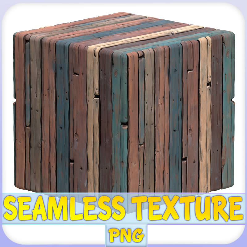 Stylized Wood Seamless Texture CG 纹理 .c4d .max .obj .3ds .fbx .stl .blend 