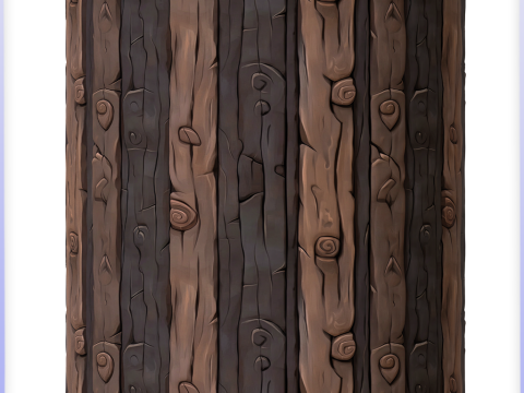 Stylized Wood Seamless Texture CG テクスチャ