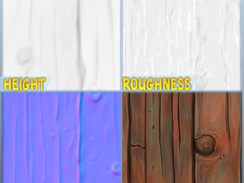Stylized Wood Seamless Texture CG Textures