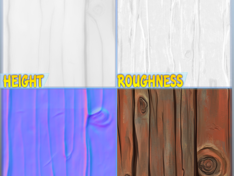 Stylized Wood Seamless Texture CG テクスチャ