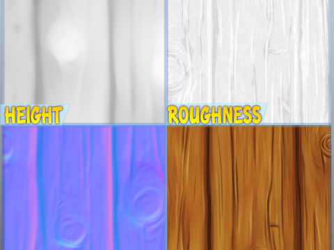 Stylized Wood Seamless Texture Tekstur CG