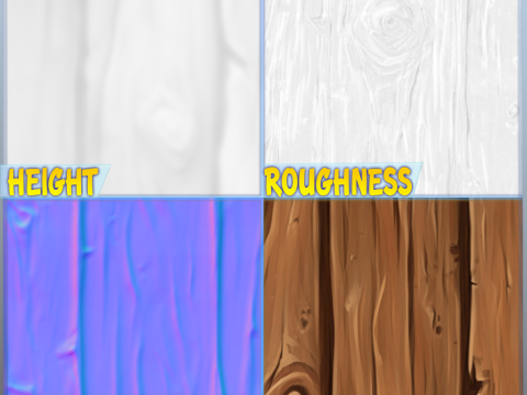 Stylized Wood Seamless Texture Texturas CG