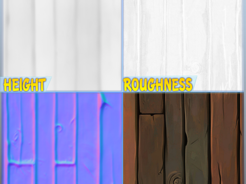 Stylized Wood Seamless Texture CG 텍스쳐