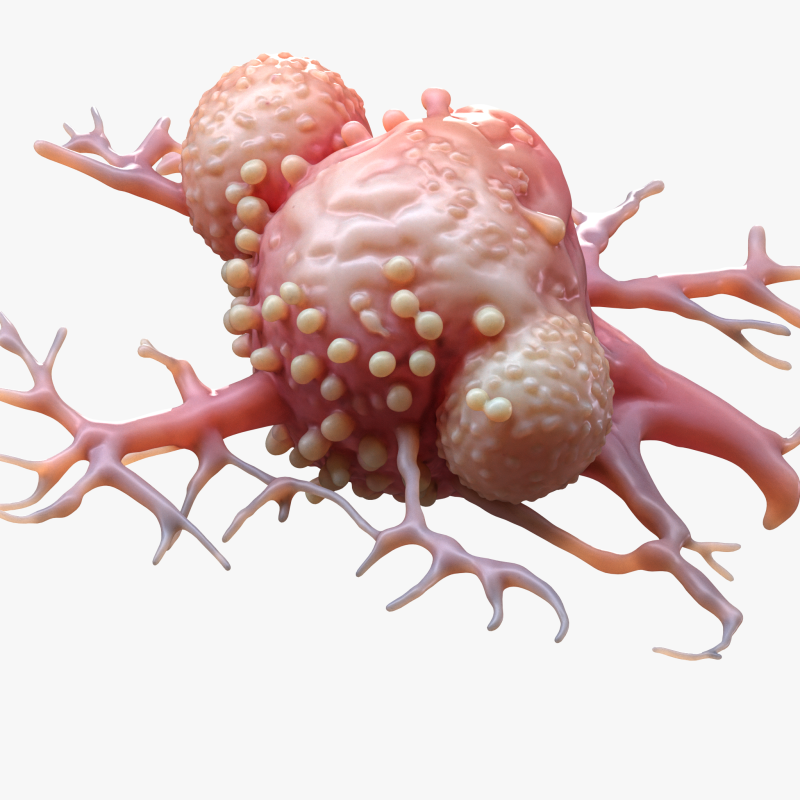 Cancer Cell Tumor 3D Модель .c4d .max .obj .3ds .fbx .stl .blend