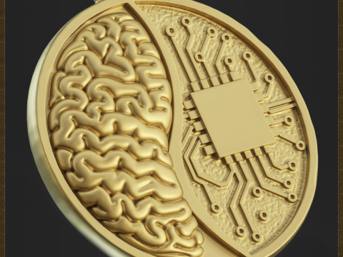 Stylized Brain Network Pendant 3D Baskı Modeli