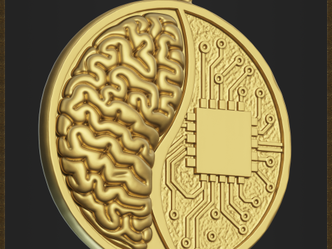 Stylized Brain Network Pendant 3D Baskı Modeli