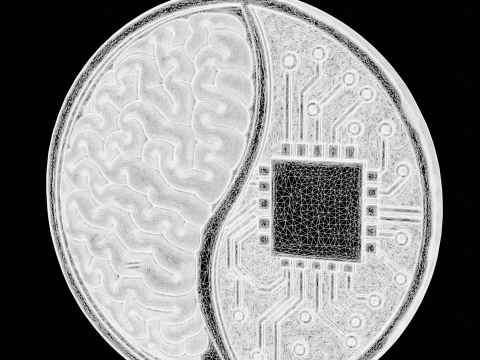 Stylized Brain Network Pendant 3D Baskı Modeli