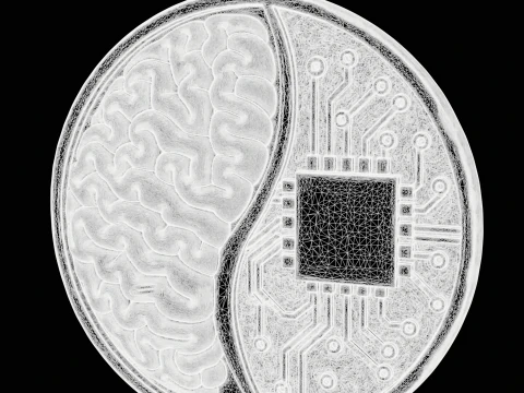Stylized Brain Network Pendant 3D Print Model