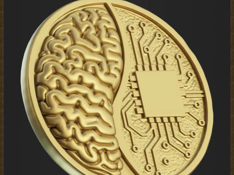 Stylized Brain Network Pendant 3D Print Model
