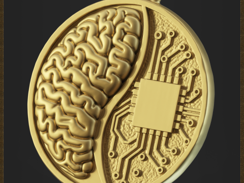 Stylized Brain Network Pendant 3D Baskı Modeli