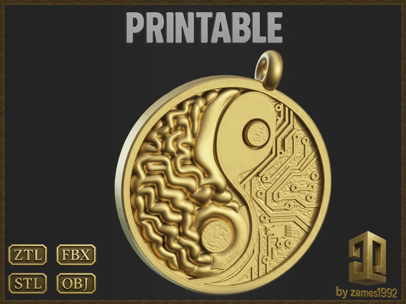 Brain Network pendant jewelry 3D Print Model .c4d .max .obj .3ds .fbx .stl .blend