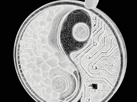 Brain Network pendant jewelry Modello di stampa 3D
