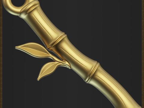 Stylized Bamboo for 3D printing and jewelry design 3D प्रिंट मॉडल