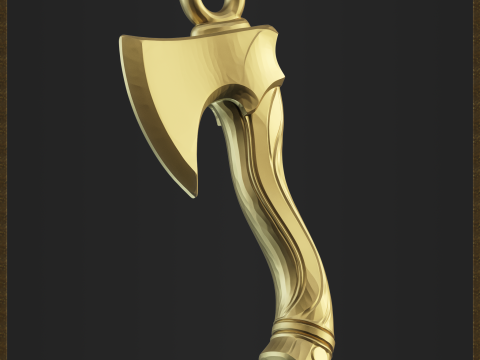 Stylized Axe jewelry design 3D Принт Модель