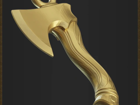Stylized Axe jewelry design 3D Print Model