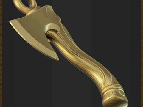 Stylized Axe jewelry design 3D Print Model