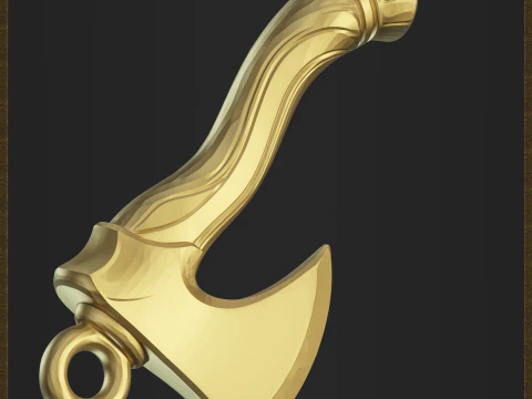 Stylized Axe jewelry design 3D Print Model