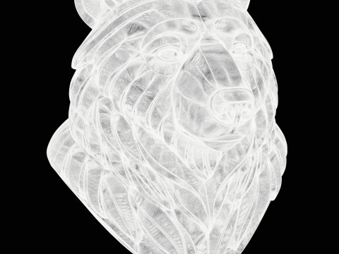 Stylized Bear bust for jewelry design 3D 打印模型