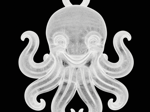 Cute Octopus Pendant 3D Принт Модель