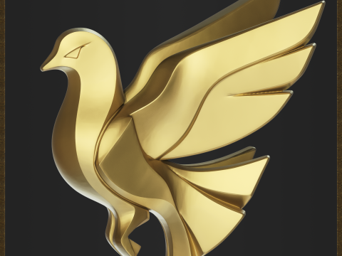 Pigeon Bird Pendant 3D Принт Модель