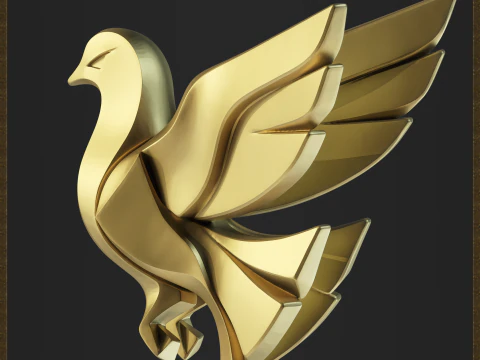 Pigeon Bird Pendant 3D Print Model
