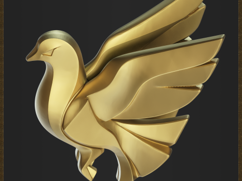 Pigeon Bird Pendant 3D Принт Модель
