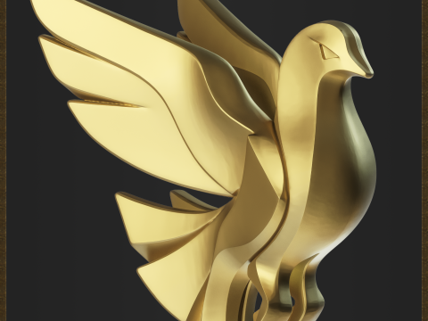Pigeon Bird Pendant 3D Принт Модель