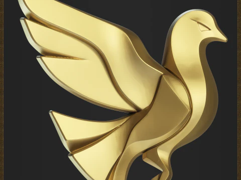 Pigeon Bird Pendant 3D Print Model