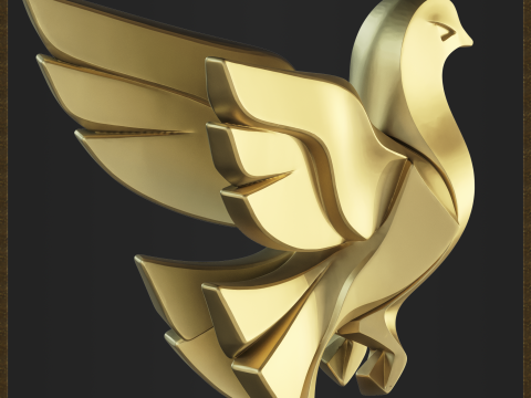Pigeon Bird Pendant 3D Принт Модель