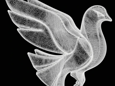 Pigeon Bird Pendant 3D Print Model