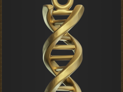 DNA Helix Pendant Modelo de Impressão 3D
