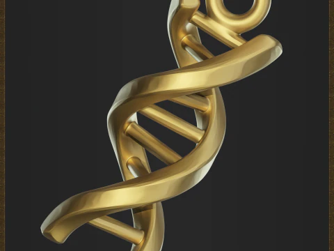 DNA Helix Pendant 3D Print Model