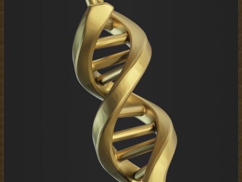 DNA Helix Pendant Modelo de Impressão 3D