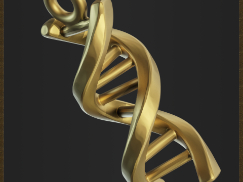 DNA Helix Pendant Modelo de Impressão 3D