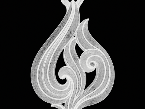 Elegant Fire Flame Pendant 3D printmodel