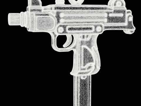 Golden Ornamental UZI 3D प्रिंट मॉडल